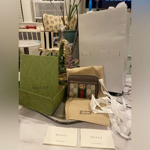 Gucci OPHIDIA GG CARD CASE WALLET
